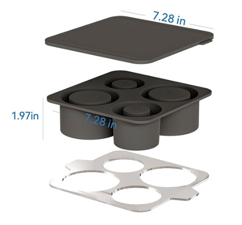 AuraChill™ One-Press Ice Mold & Storage Bin