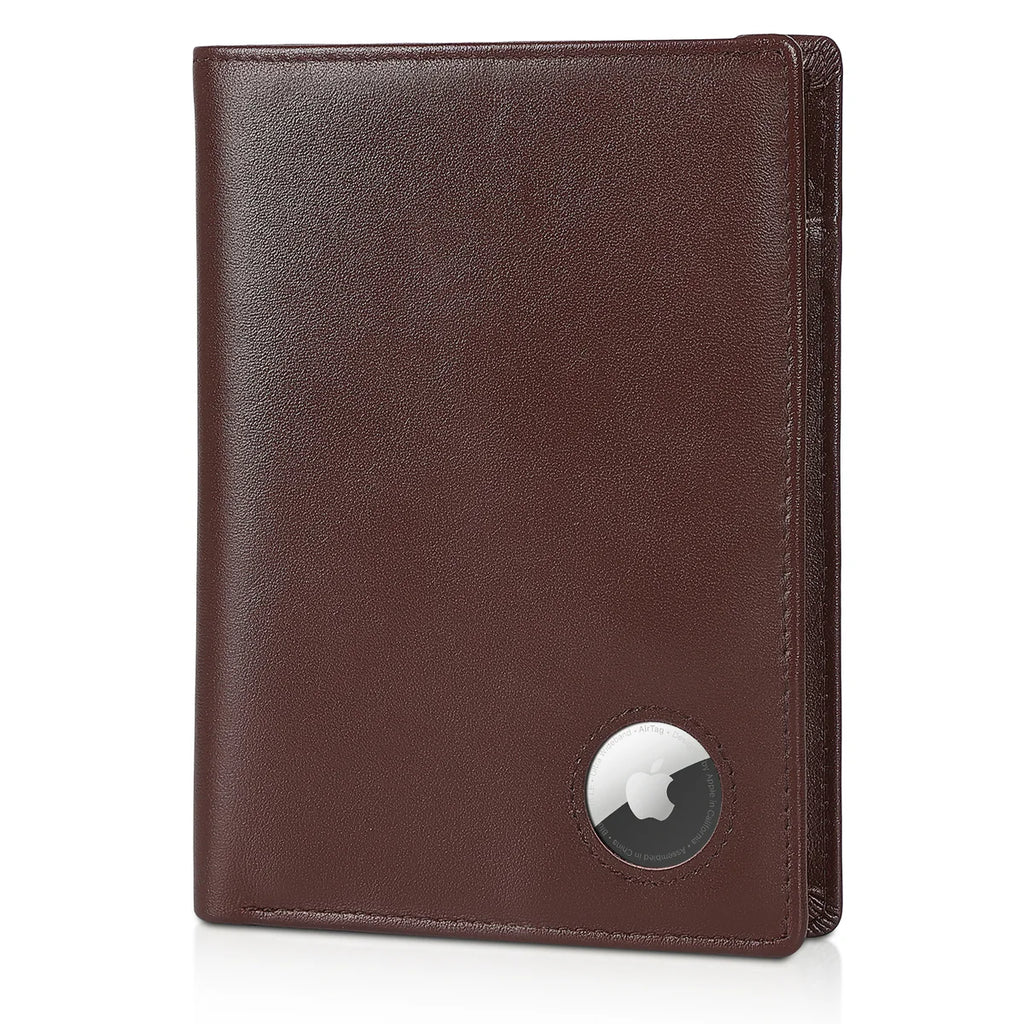 AuraLink™ | Premium Vegan Leather AirTag Passport Holder