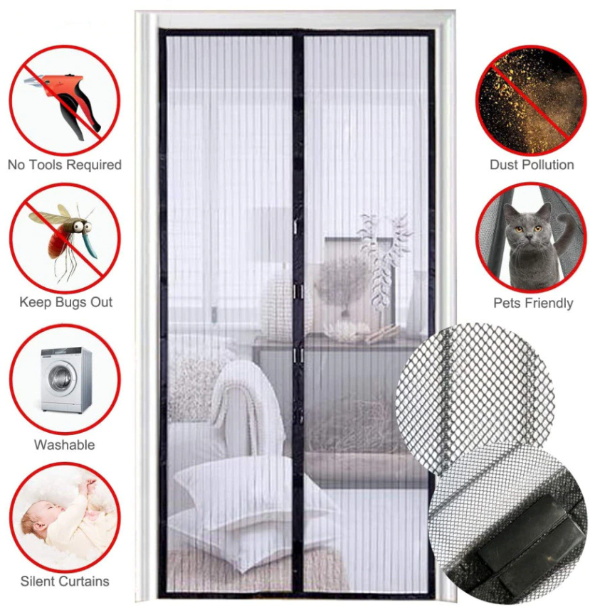 AuraMesh™ Hands-Free Magnetic Screen Door