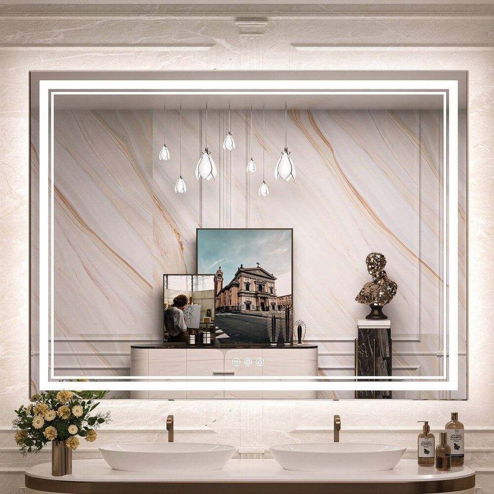 Cloud-Beam™ | Slim LED Travel Mirror with Touch Control