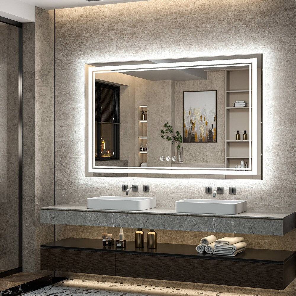 Cloud-Beam™ | Slim LED Travel Mirror with Touch Control