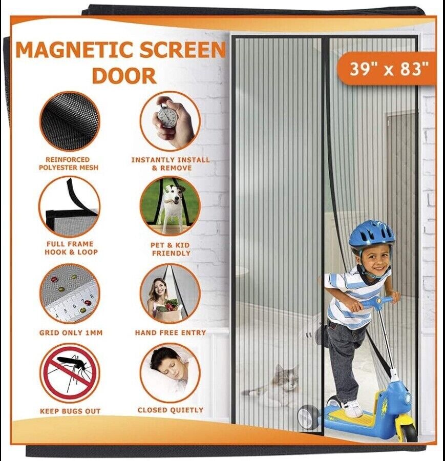 AuraMesh™ Hands-Free Magnetic Screen Door