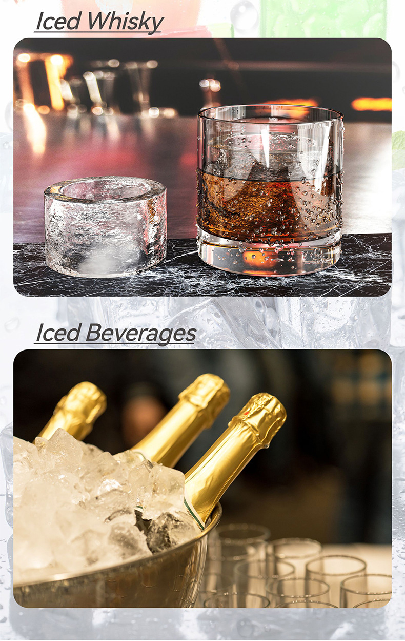 AuraChill™ One-Press Ice Mold & Storage Bin
