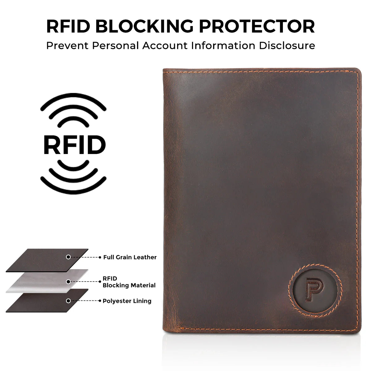 AuraLink™ | Premium Vegan Leather AirTag Passport Holder