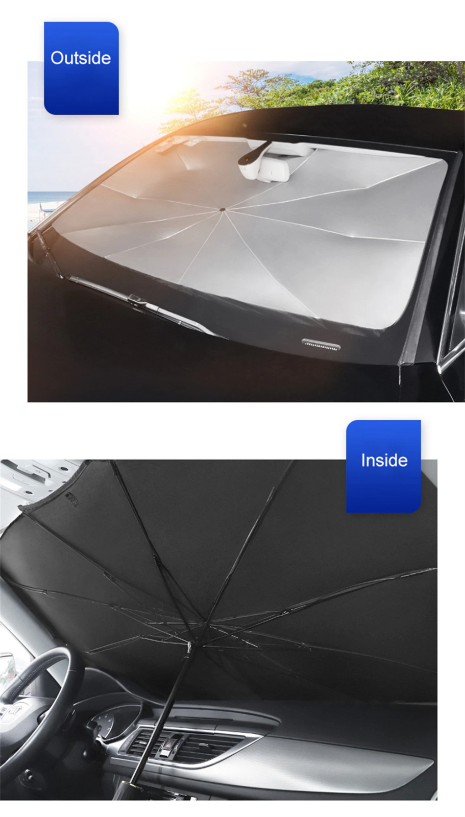 AuraShade™ Automatic Car Windshield Umbrella