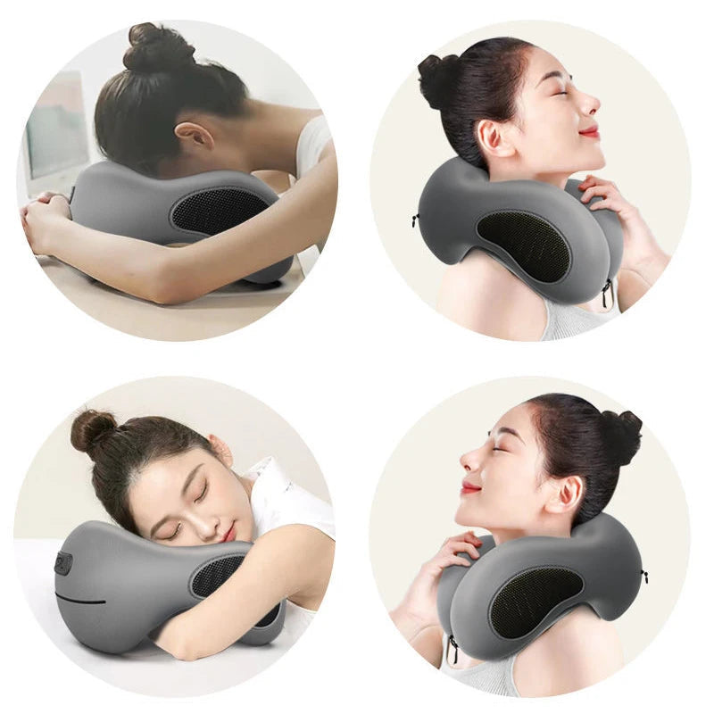 AuraRest™ Compression Travel Pillow – 360° Neck Support