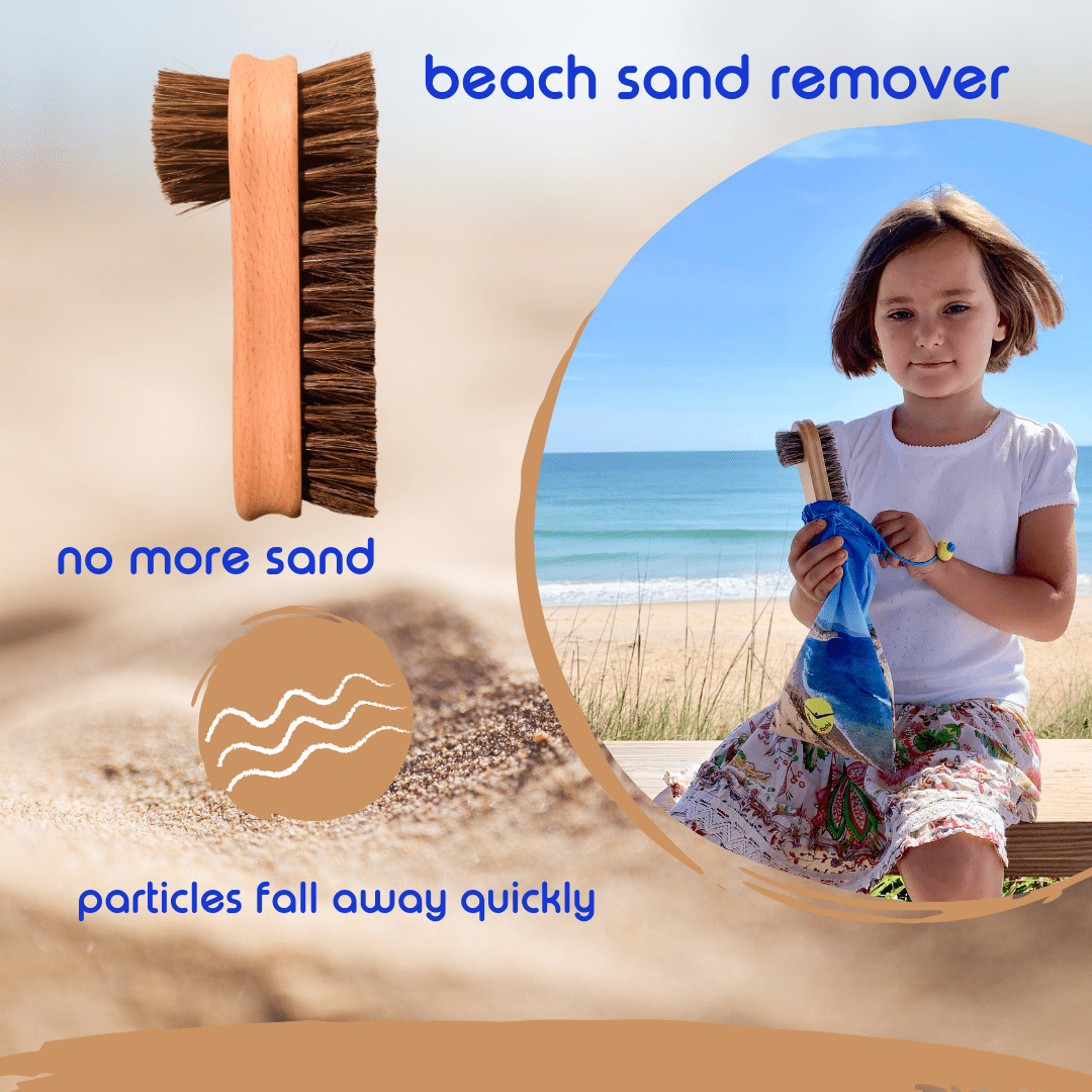 AuraFlick™ Soft-Bristle Sand Removal Brush (Beach & Surf Essential)