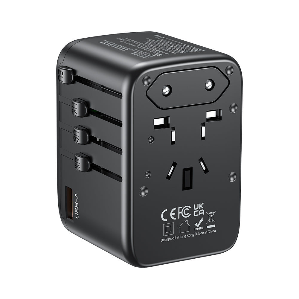 AuraLink™ 65W GaN Universal Travel Adapter (Fast-Charging & Global)