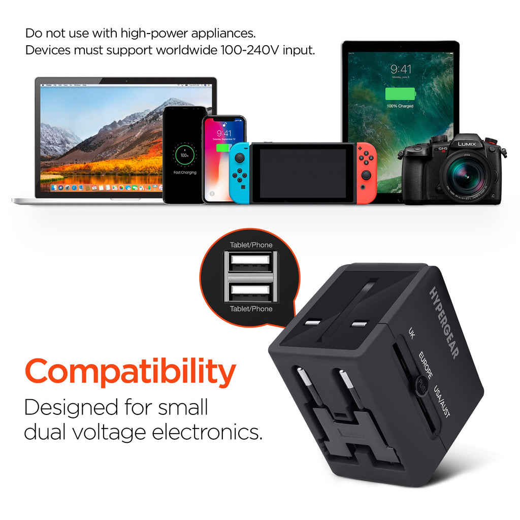 AuraCharge™ – All-in-One Global Travel Adapter & Fast Charger