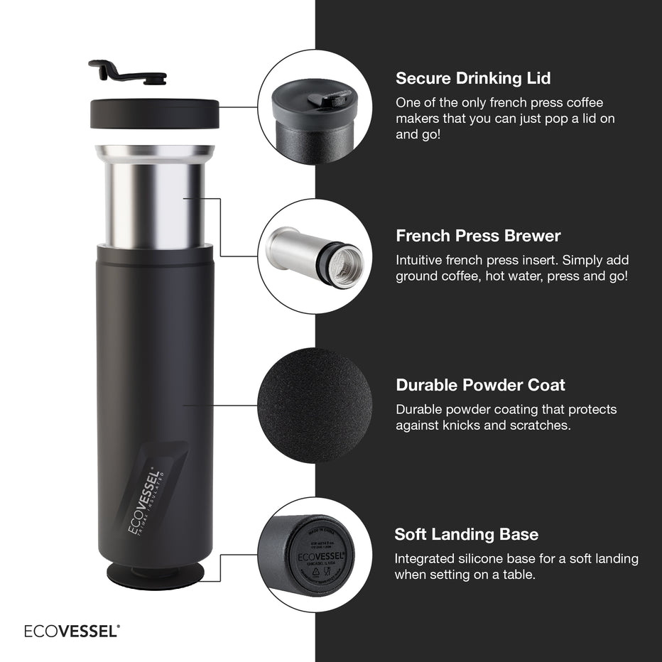 Cloud-Press™ Insulated 15oz Travel Coffee Press