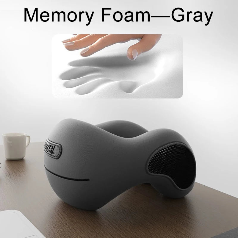 AuraRest™ Compression Travel Pillow – 360° Neck Support