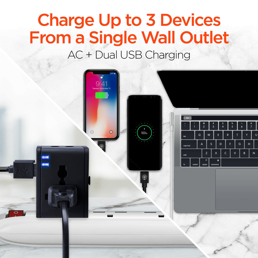AuraCharge™ – All-in-One Global Travel Adapter & Fast Charger