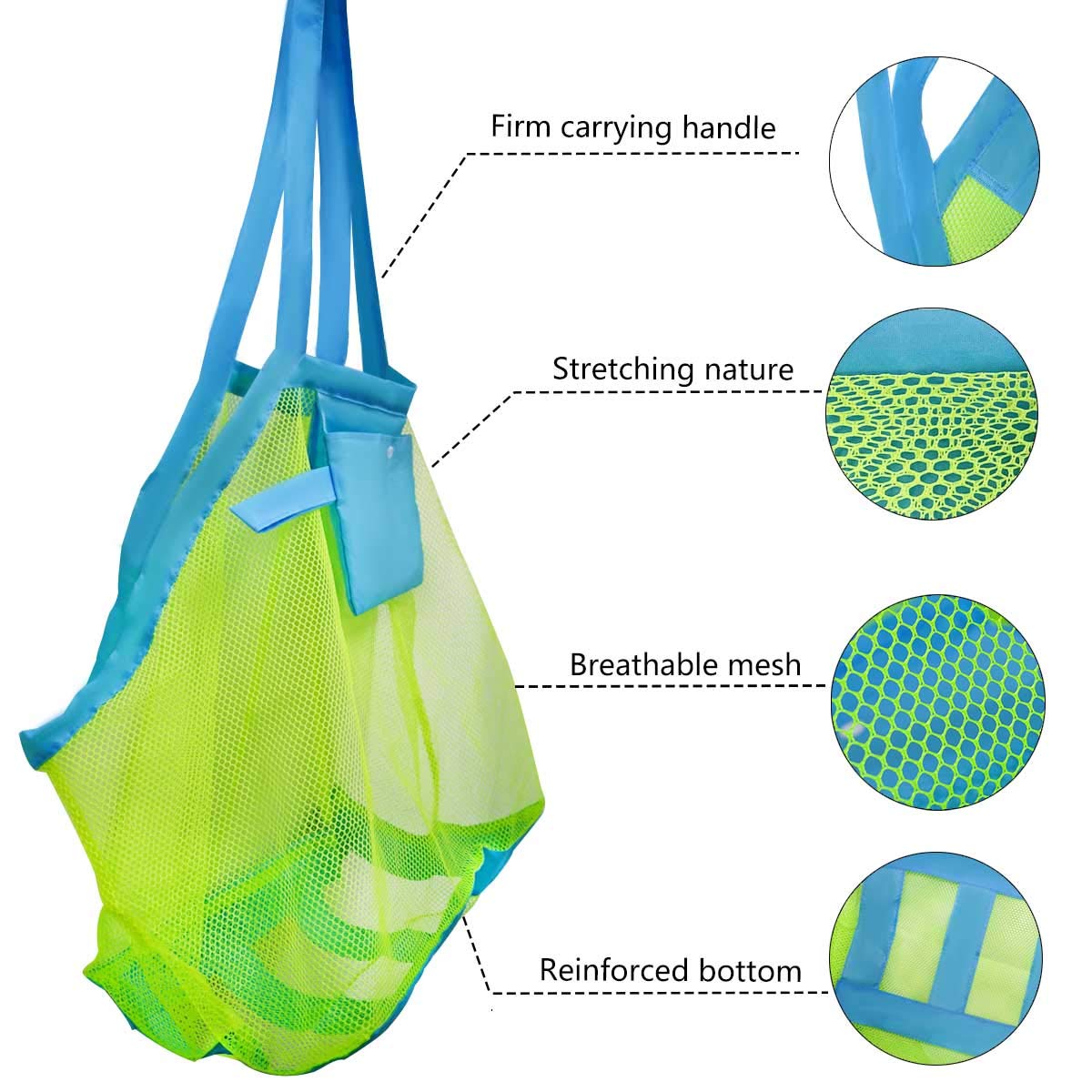 AuraShell™ – Extra-Large Mesh Beach Toy Organizer
