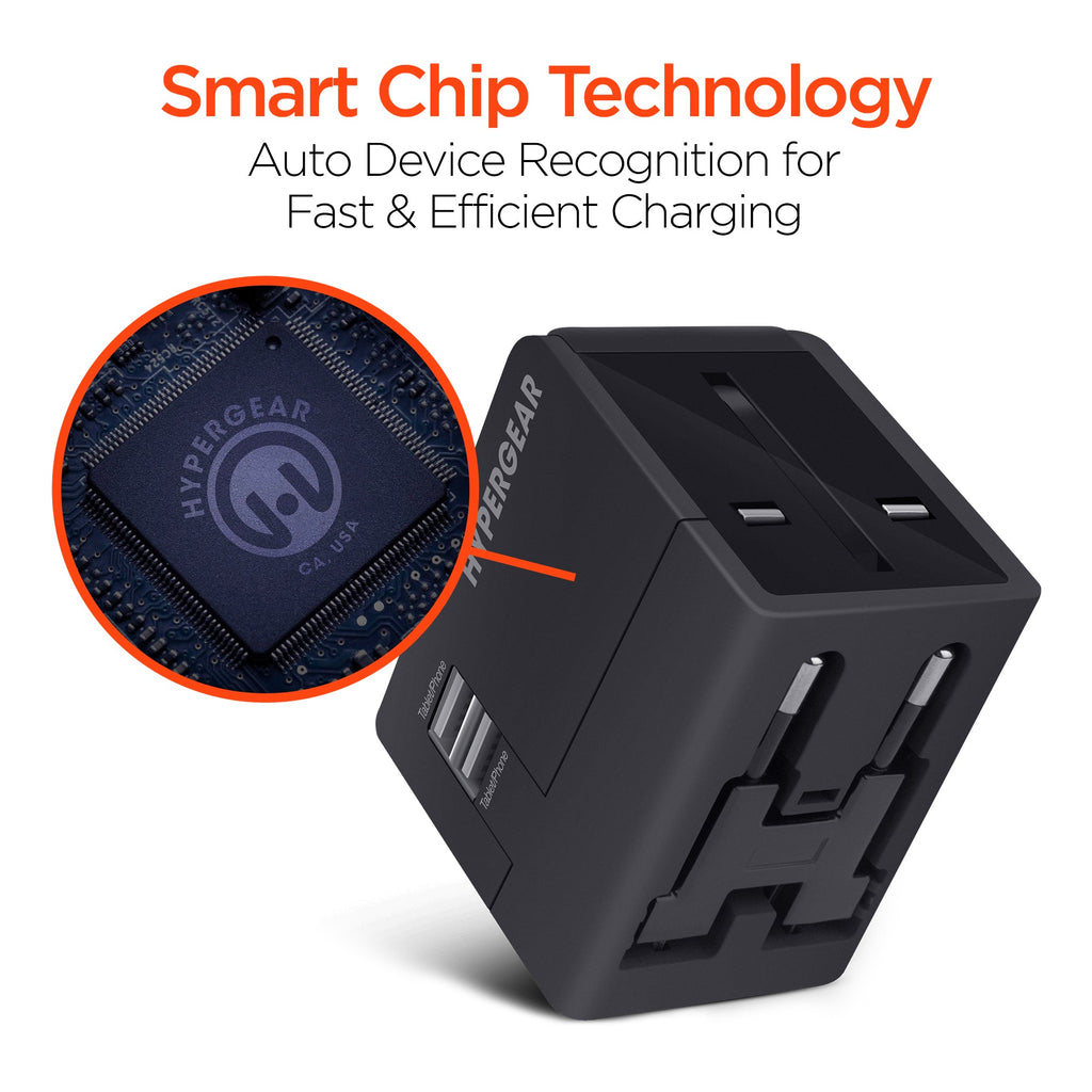 AuraCharge™ – All-in-One Global Travel Adapter & Fast Charger