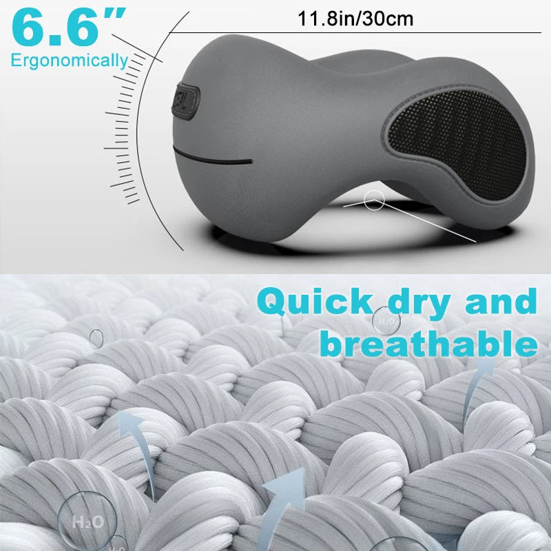 AuraRest™ Compression Travel Pillow – 360° Neck Support