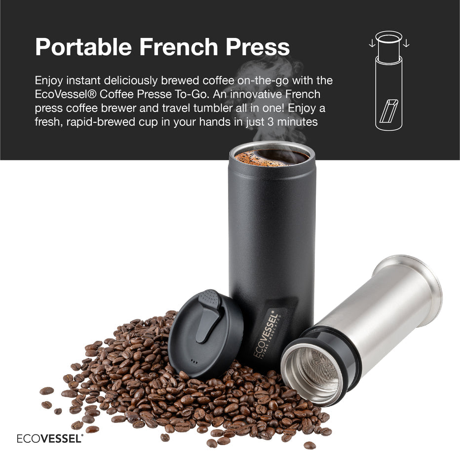 Cloud-Press™ Insulated 15oz Travel Coffee Press