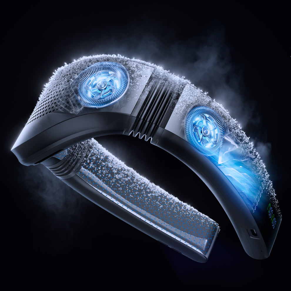 AuraChill™ Pro Wearable Neck Air Conditioner (360° Bladeless Cooling)
